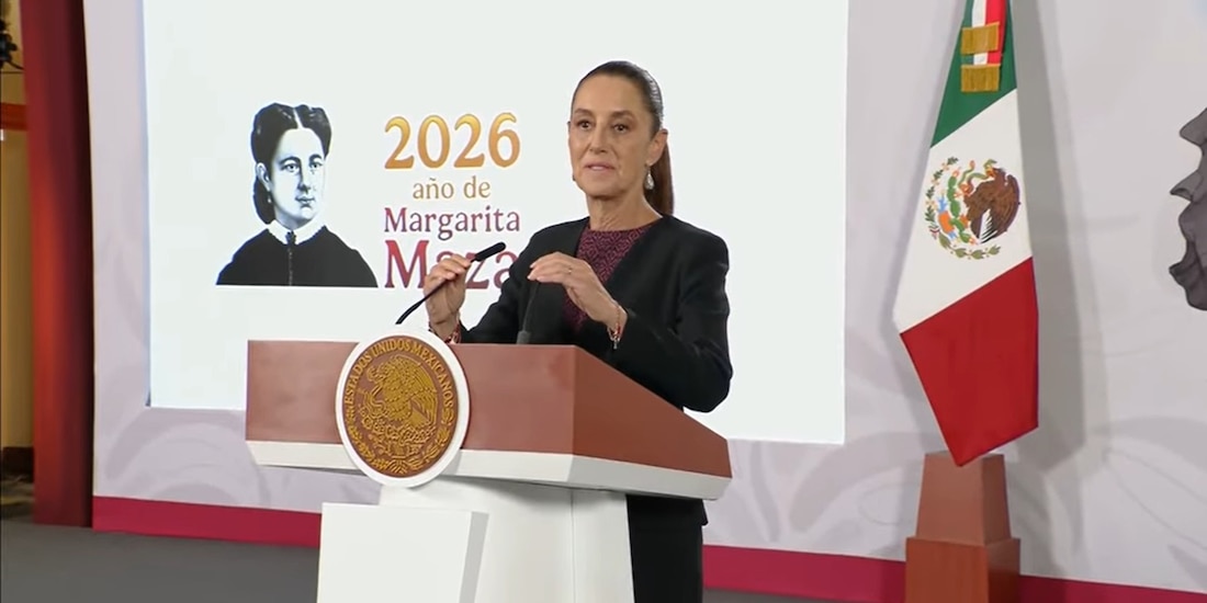 La Presidenta de México este martes en Palacio Nacional.