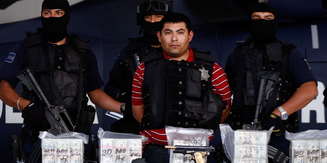 Jaime González Durán alias "El Hummer" presunto líder y fundador de los "Zetas", en su detención, en 2008.