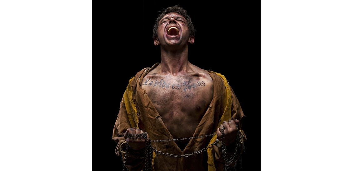 El actor Jesús Torres, durante la puesta en escena.