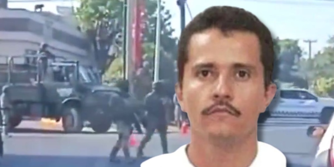 Se realizó sepelio de "El Mencho", tras operativo de seguridad en Guadalajara (fondo).