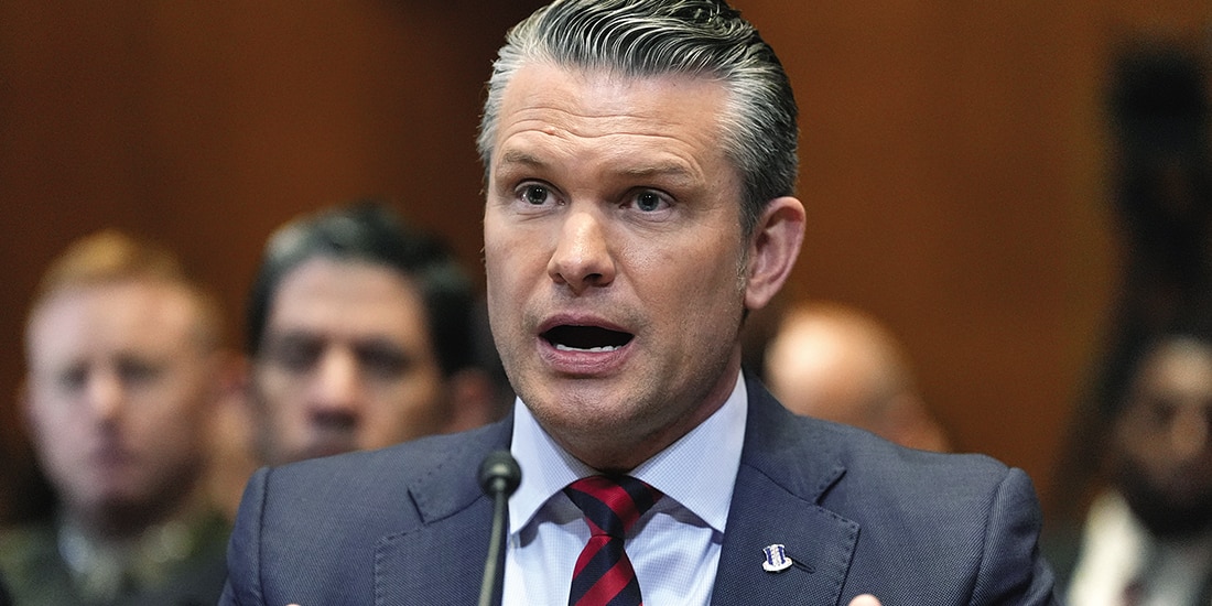 Comparecencia del secretario de Guerra de EU, Pete Hegseth, ayer.