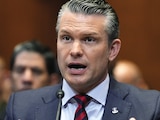 Comparecencia del secretario de Guerra de EU, Pete Hegseth, ayer.