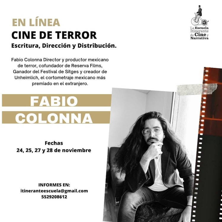 Fabio Colonna impartirá un taller en línea del 24 al 28 de noviembre.