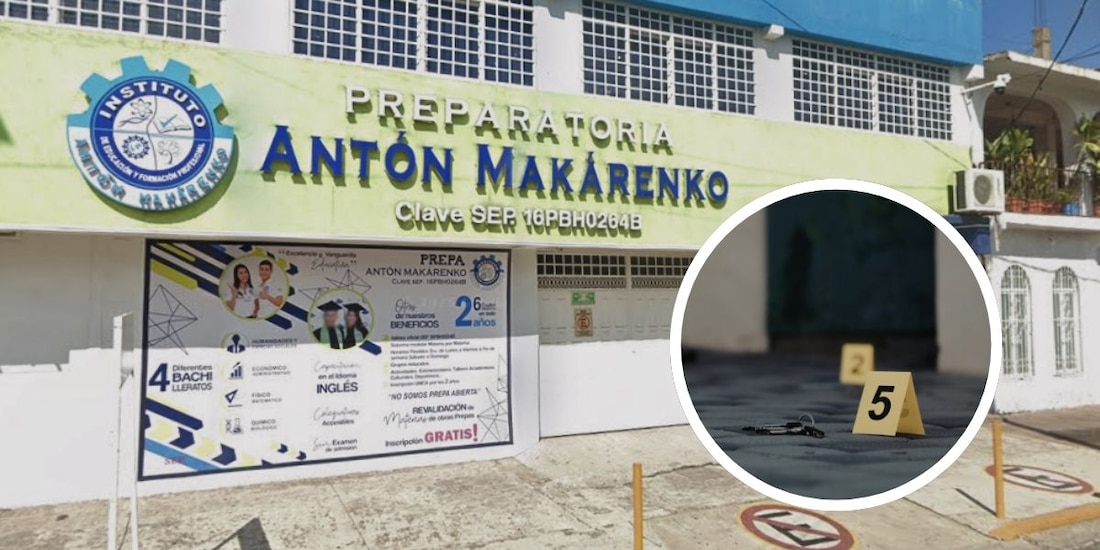 Preparatoria Antón Makárenko en Lázaro Cárdenas, Michoacán, donde ocurrieron los hechos.