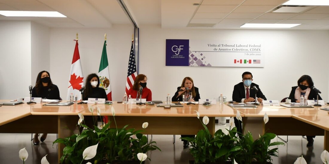 Representantes económicos visitaron a los consejeros de la Judicatura Federal dentro de las conmemoraciones del T-MEC.