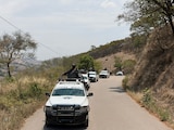 Elementos y patrullas de la Policía Estatal en Chilapa.