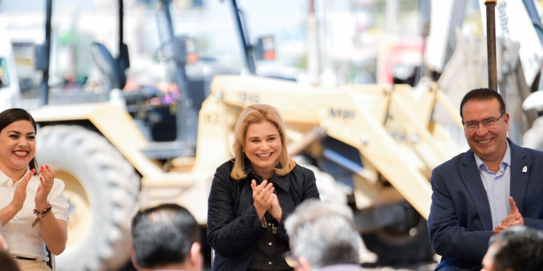 Maru Campos da banderazo a obras que cambiarán el corazón de Meoqui.