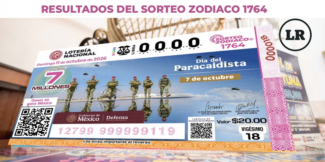 Resultados Sorteo Zodiaco 1764 del 11 de octubre del 2026 de Lotería Nacional.