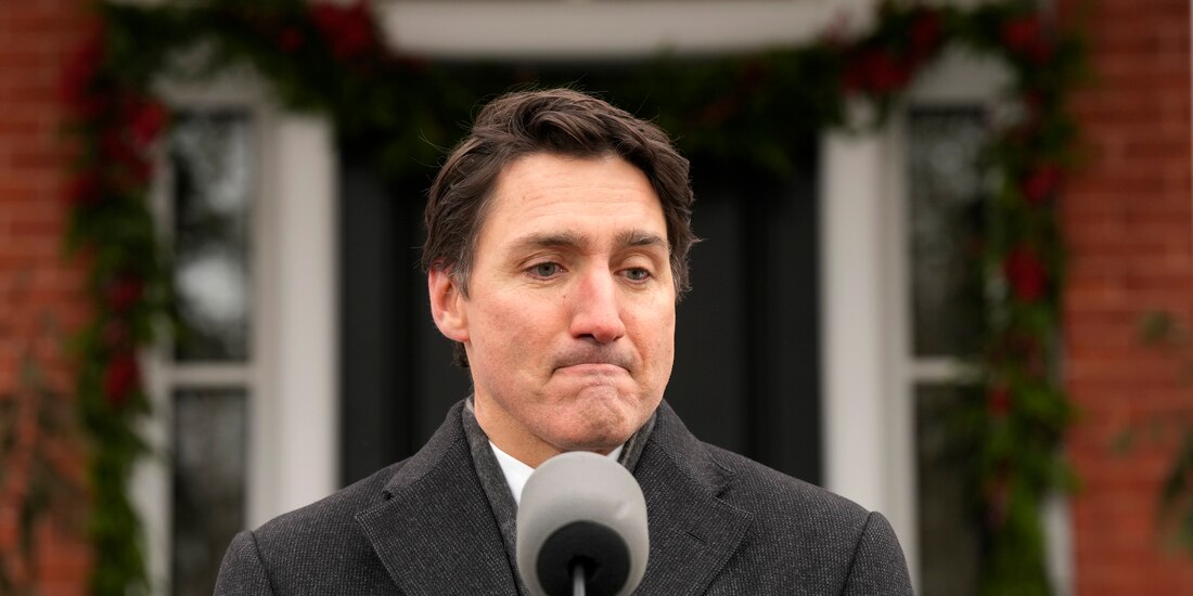 El primer ministro, ayer, durante
una conferencia de prensa en Ottawa.