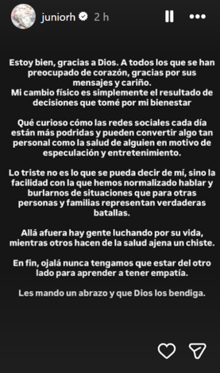 Junior H lanza comunicado tras rumores de que padece VIH