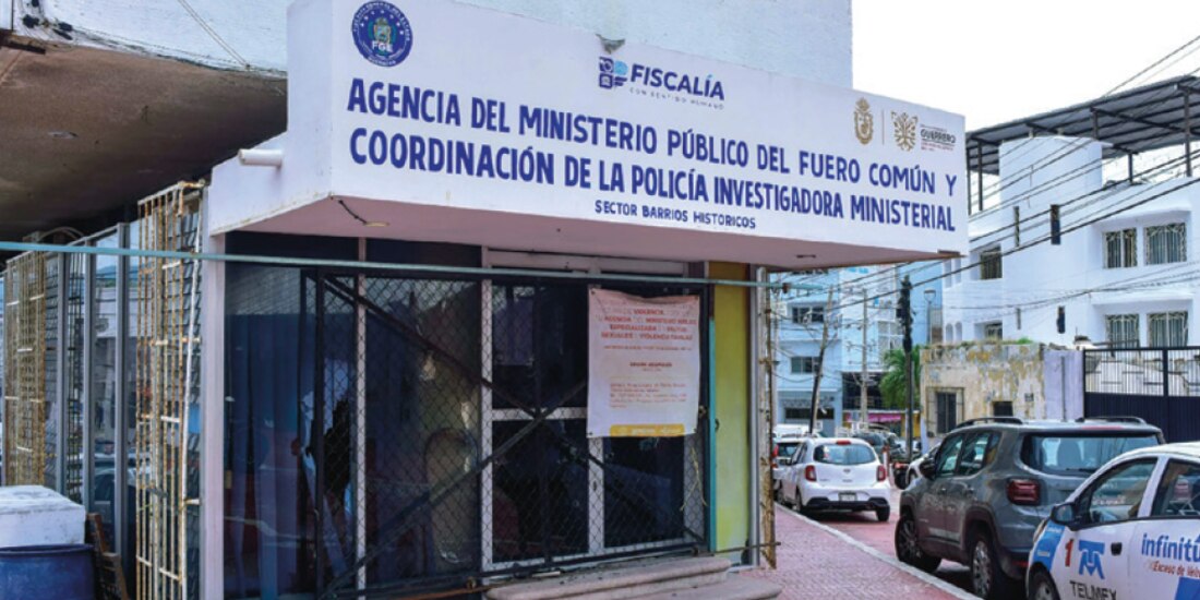 Fachada del Ministerio Público de Guerrero, sector Barrios Históricos, tras el ataque armado del martes.