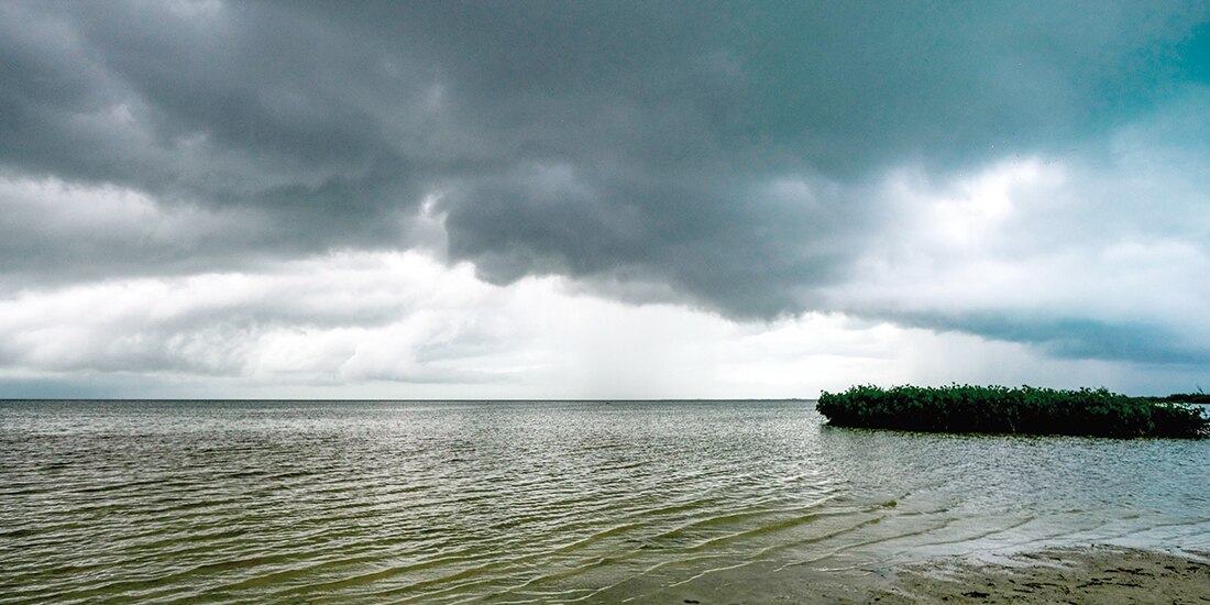 Isla Blanca, Quintana Roo, en espera de una tormenta el 19 de enero del 2025.
