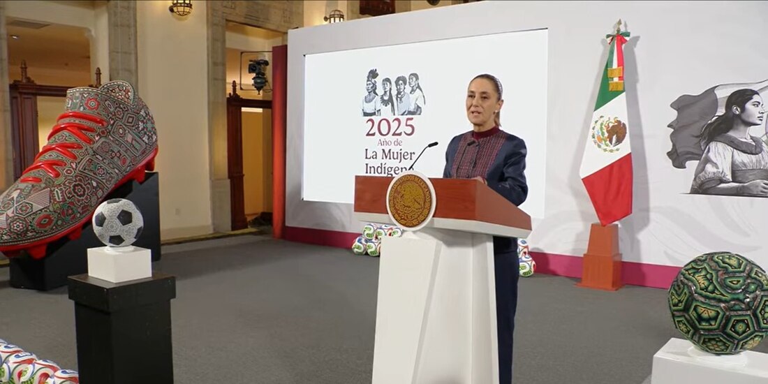 La Presidenta de México este martes en Palacio Nacional.