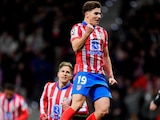 Julián Álvarez celebra un gol con el Atlético de Madrid en la presente campaña de LaLiga