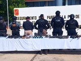 Aseguran armamento, municiones y vehículo en la región de Tierra Caliente, en Guerrero.