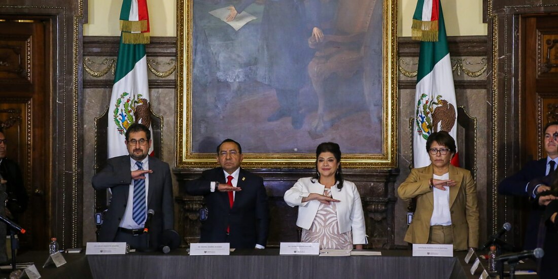 Acto en el que participó la jefa de Gobierno Clara Brugada.