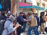 Manifestación termina en enfrentamiento en Santa María La Ribera