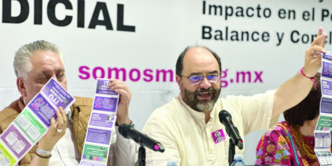 Álvarez Icaza, dirigente de Somos Mx , en conferencia el 5 de junio del 2025.