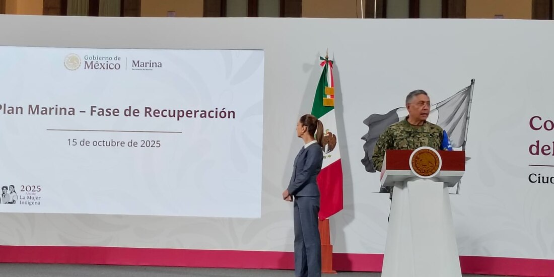 El titular de Marina en Palacio Nacional.