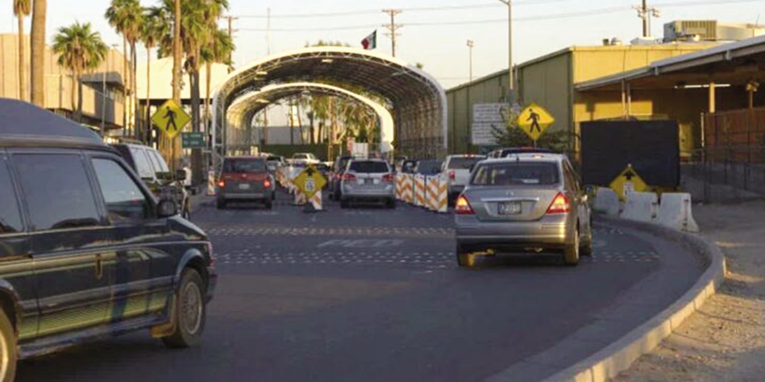PUERTO FRONTERIZO de Calexico donde ocurrió la captura del exfuncionario.