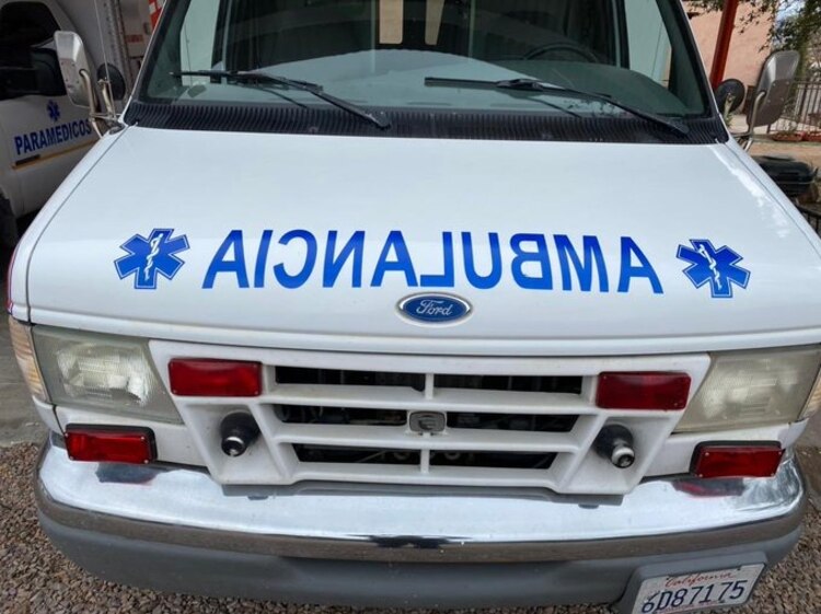 Aspectos de la ambulancia que donó la senadora Lilly Téllez