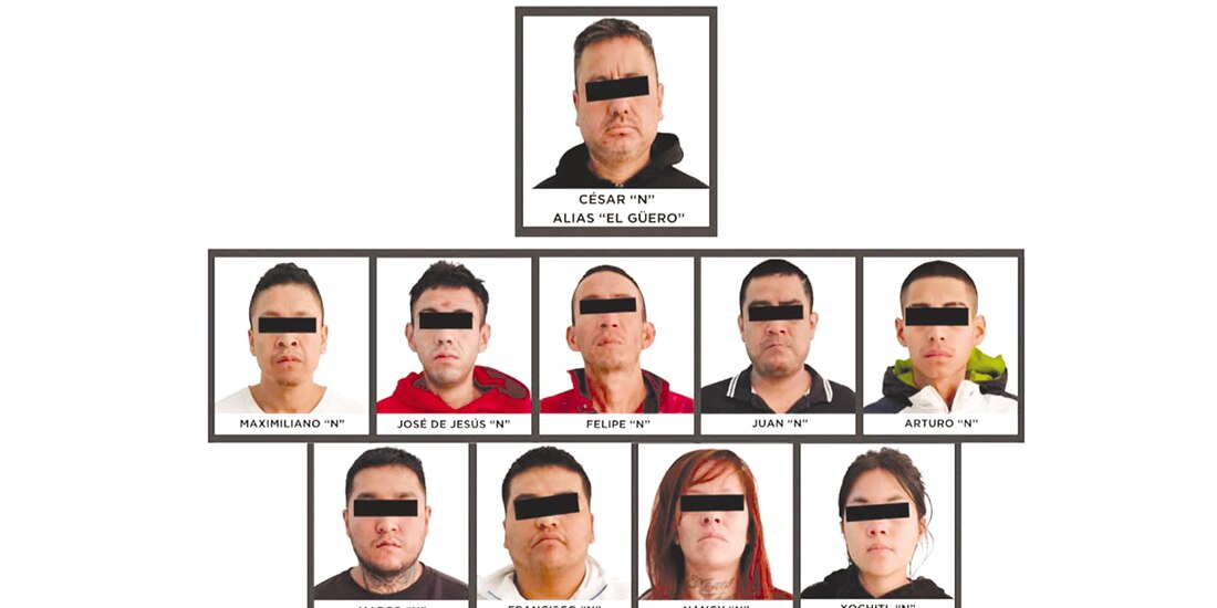 Los presuntos responsables, en imagen difundida por la Fiscalía General de Justicia del Estado de México, ayer.