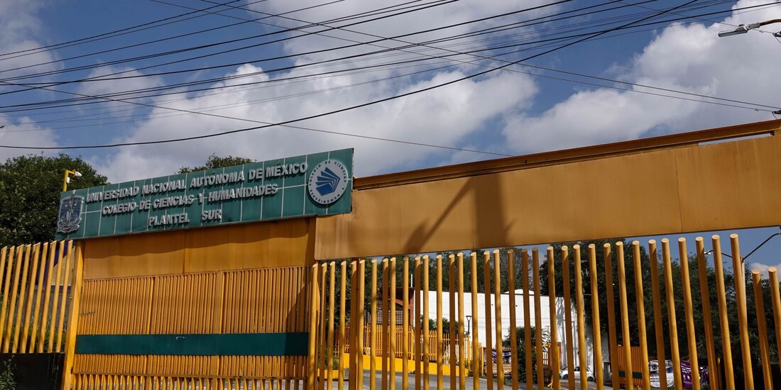 Instalaciones del CCH Sur, donde fue asesinado un estudiante el 22 de septiembre.
