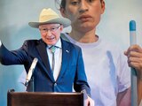 El embajador de EU en México, Ken Salazar, ayer, en conferencia de prensa.