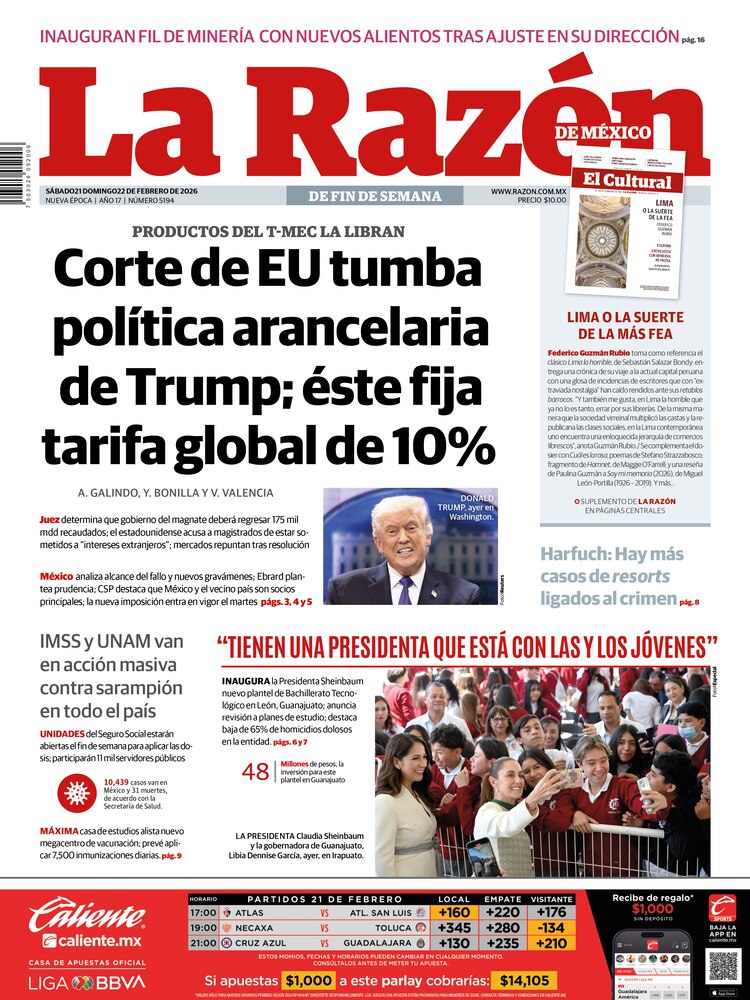 La Razón 21 de Febrero 2026