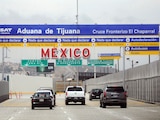 Aspecto del cruce fronterizo "El Chaparral", en Tijuana.