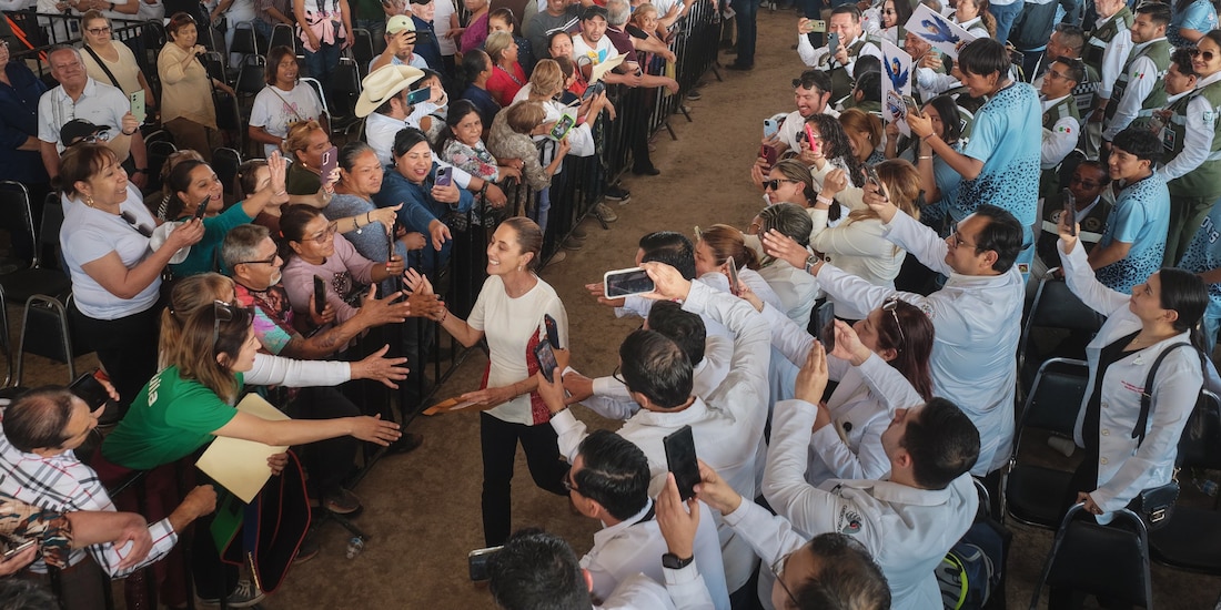 Presidenta Claudia Sheinbaum durante su gira de trabajo en el estado de Coahuila.