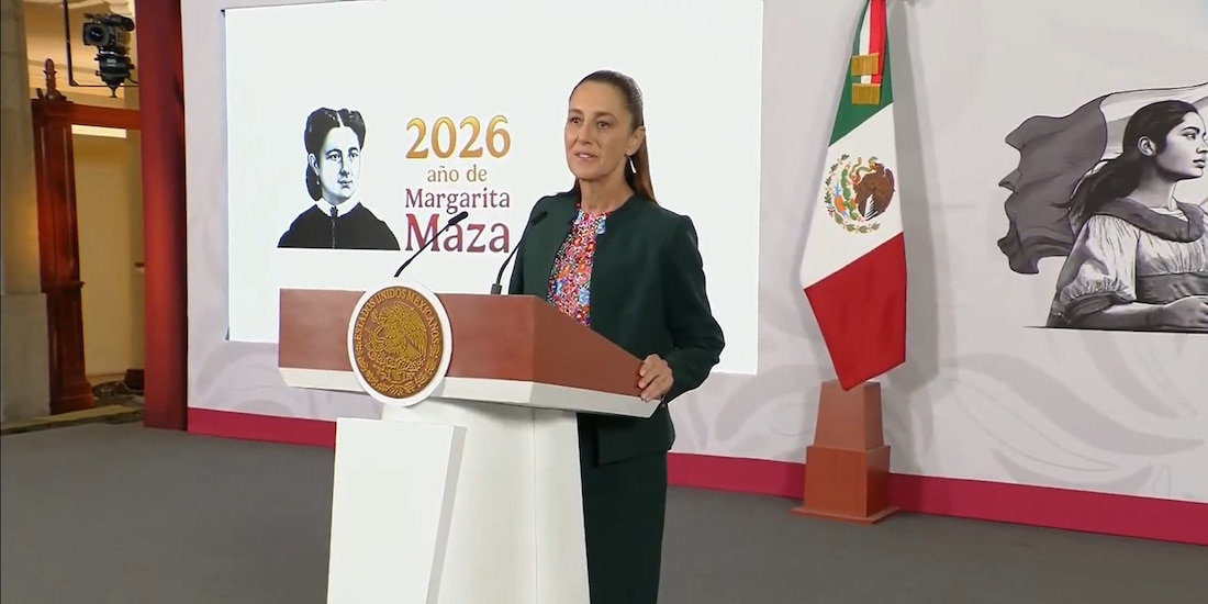 La Presidenta de México este jueves en Palacio Nacional.