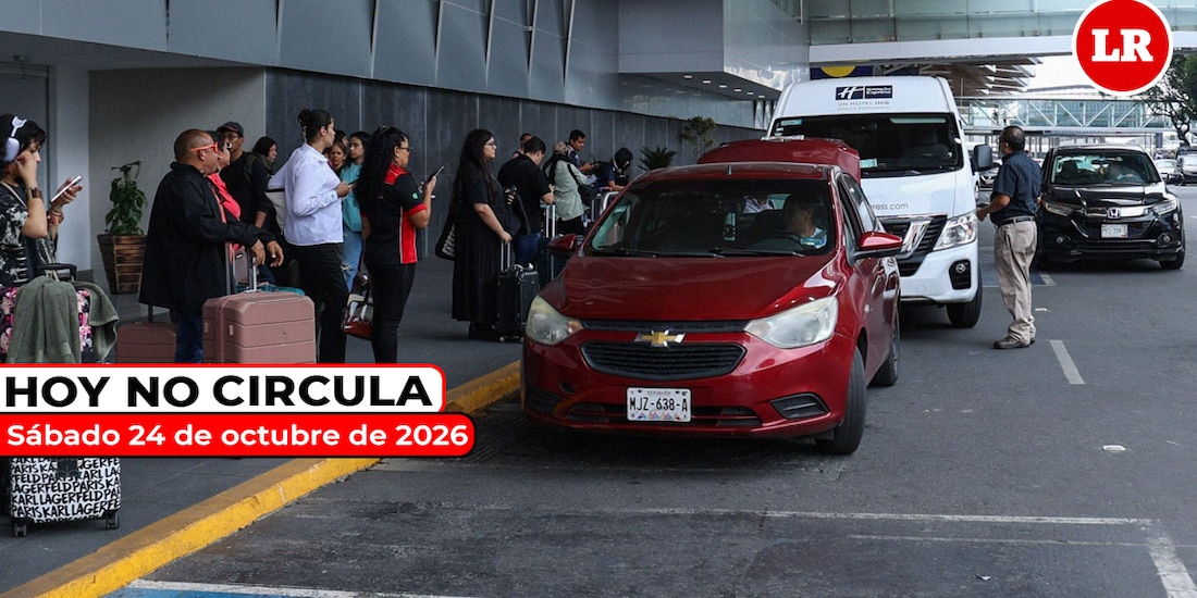 Te compartimos cómo aplica el Hoy No Circula este sábado 24 de octubre de 2026.