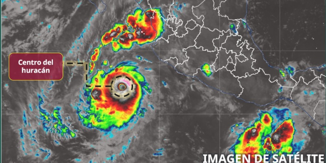 Imagen satelital del huracán Polo.