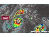 Imagen satelital del huracán Polo.