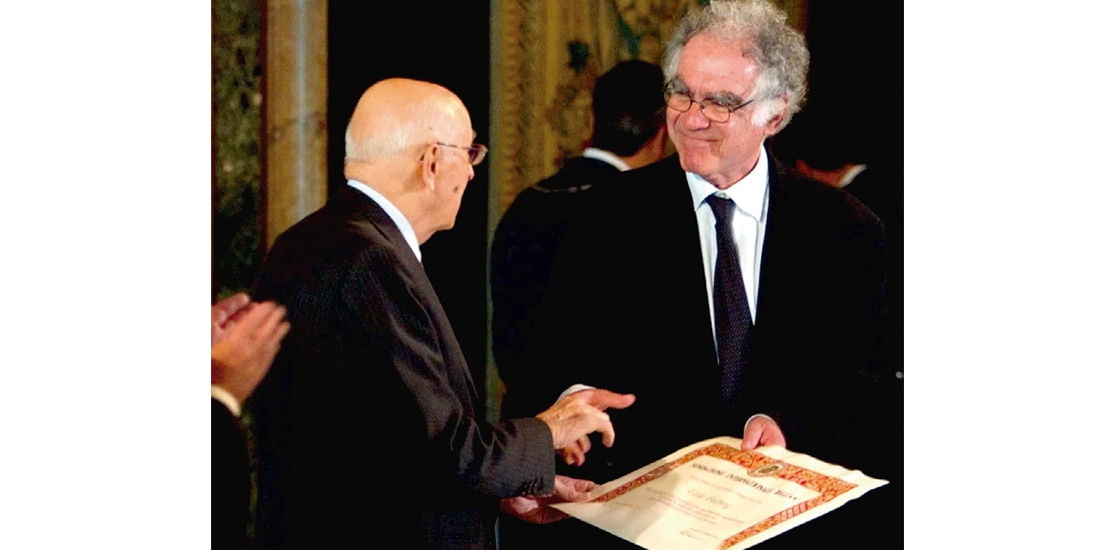 EL PROFESOR Carlo Ginzburg recibe el premio Balzan, en Roma, en foto de archivo
