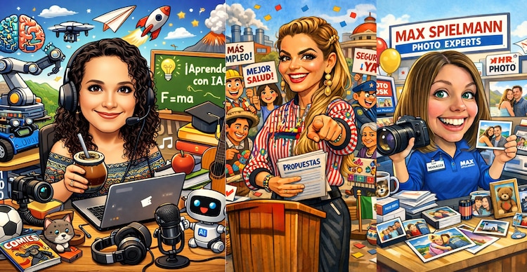 Caricaturas realizadas con Chat GPT