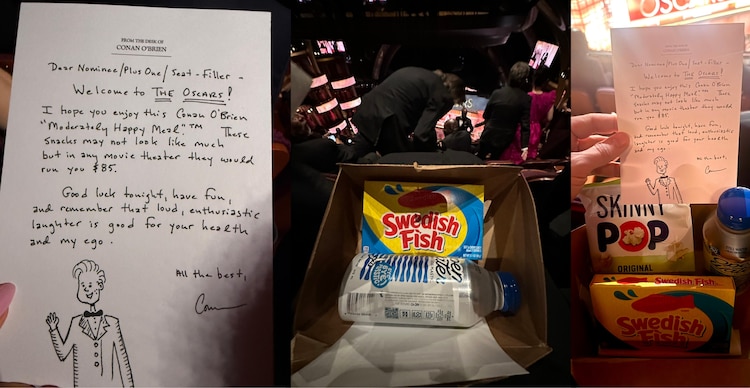 Conan O'Brien regala ‘Cajita Feliz’ en los Premios Oscar 2026