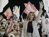La candidata a la gubernatura de la coalición “Juntos Haremos Historia en Baja California”, Marina del Pilar Ávila Olmeda