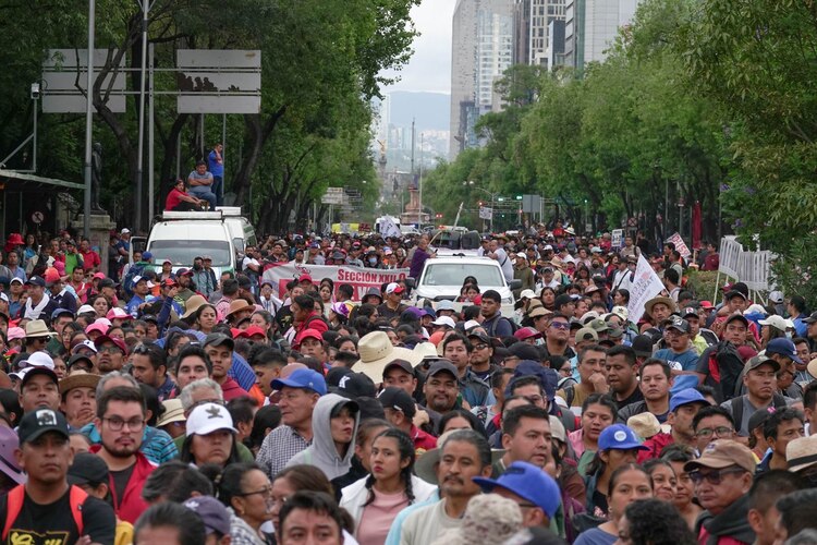 Protesta de la CNTE, el miércoles.