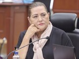 Guadalupe Taddei, consejera presidenta del INE, en Sesión de Consejo, ayer.