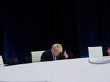 El primer ministro Boris Johnson durante una cumbre de la OTAN en Madrid, la semana pasada.
