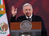 Presidente López Obrador durante la conferencia matutina de este lunes.