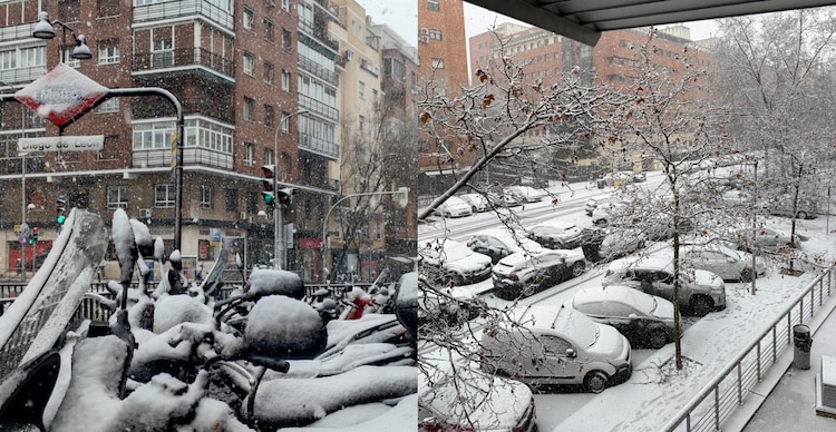 Fotos de la nieve en Madrid