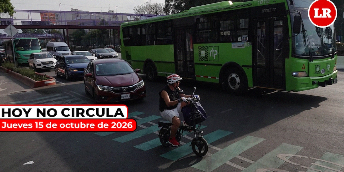 Revisa cómo aplica el Hoy No Circula este jueves 15 de octubre de 2026.