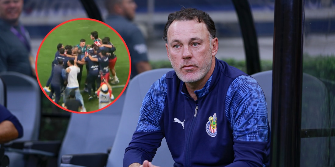 Gabriel Milito festejó con todo el pase de las Chivas.