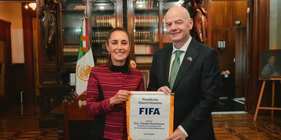‘Todo va a salir maravilloso’, afirma Claudia Sheinbaum tras reunión con presidente de la FIFA.