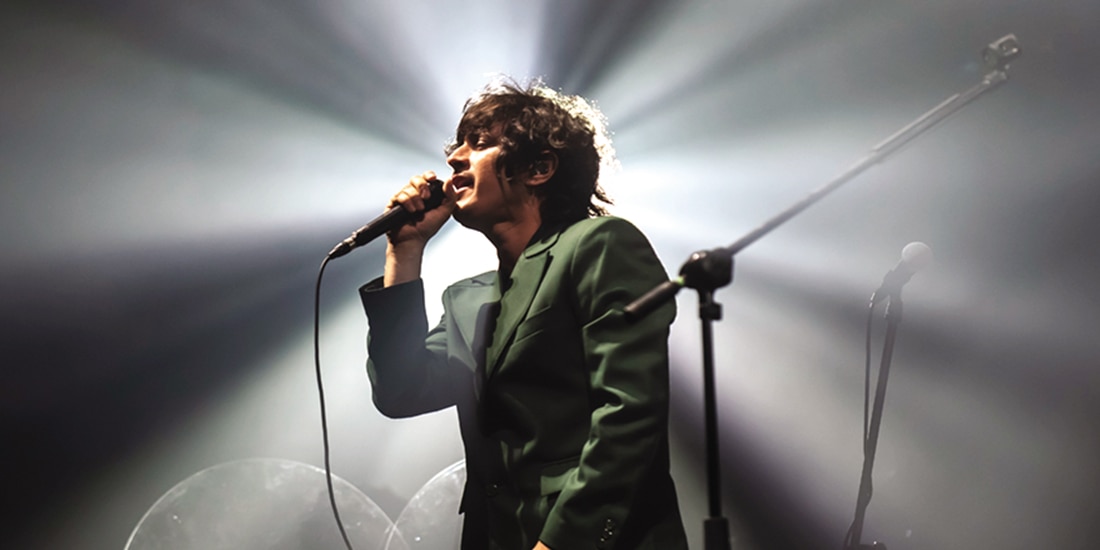El cantante, ayer en el Domo de Cobre.