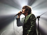 El cantante, ayer en el Domo de Cobre.
