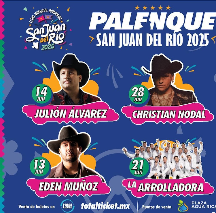 Cartelera de Feria San Juan del Río 2025